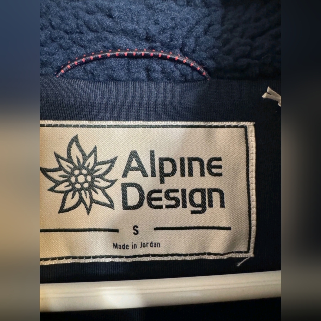Alpine Design Women's 1/4 Snap Sherpa Pullover Vintage Blue Size S — image 5 of 8